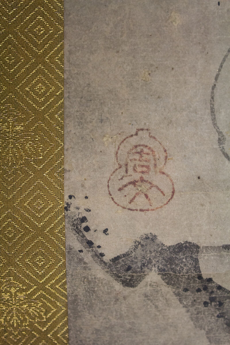 Elegant Conversation in Mountains, Spurious seal of Tenshō Shūbun (Japanese, active 1414–before 1463), Hanging scroll; ink and color on paper, Japan