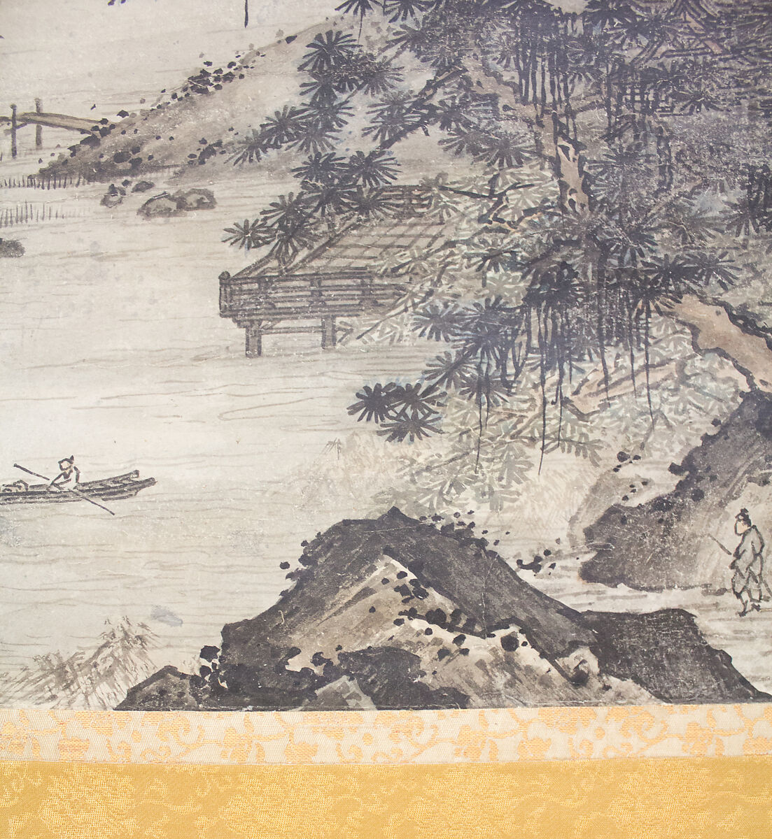 Mountain Landscape, Attributed to Gakuo Zokyu (Japanese, active ca. 1500), Hanging scroll; ink on paper, Japan