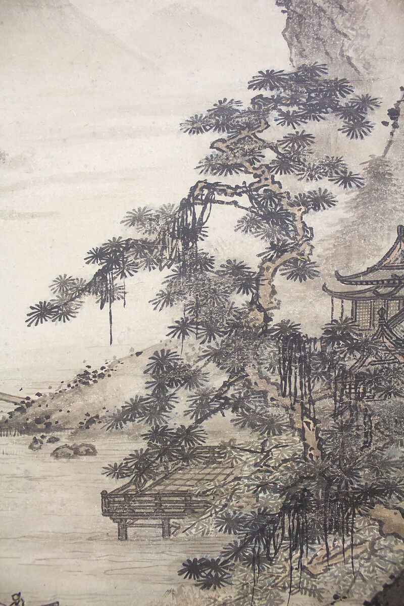 Mountain Landscape, Attributed to Gakuo Zokyu (Japanese, active ca. 1500), Hanging scroll; ink on paper, Japan