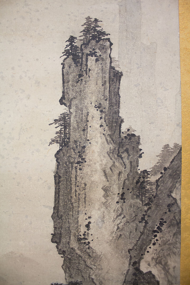 Mountain Landscape, Attributed to Gakuo Zokyu (Japanese, active ca. 1500), Hanging scroll; ink on paper, Japan