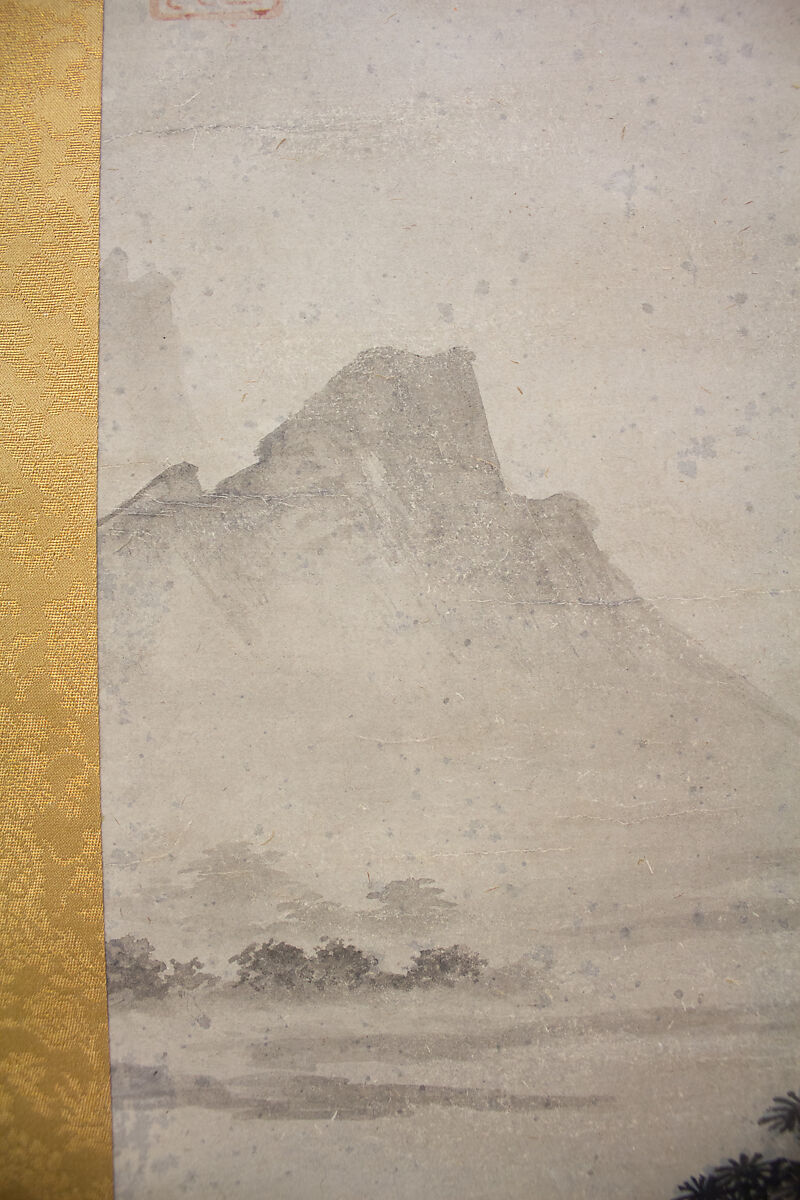 Mountain Landscape, Attributed to Gakuo Zokyu (Japanese, active ca. 1500), Hanging scroll; ink on paper, Japan