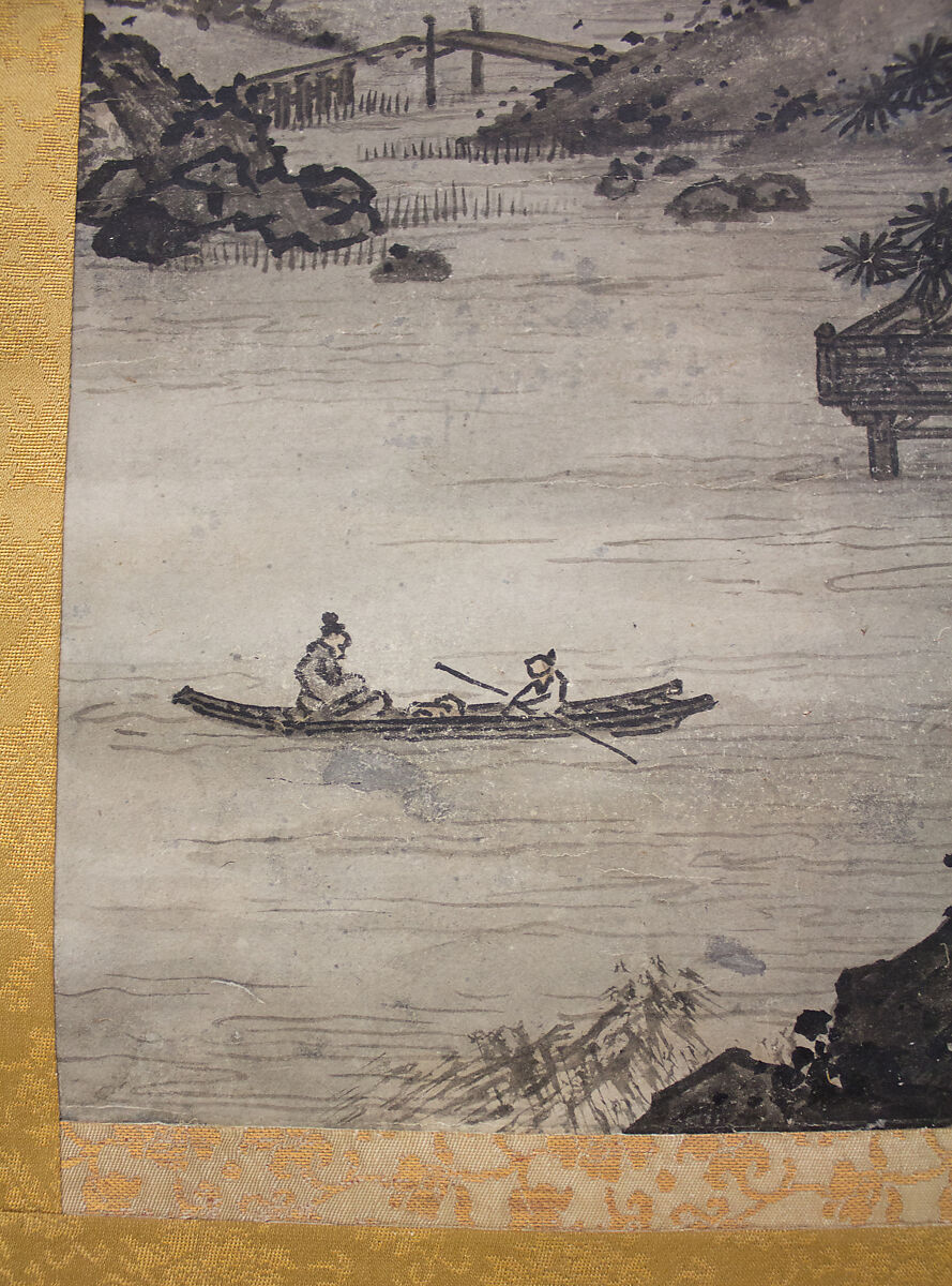 Mountain Landscape, Attributed to Gakuo Zokyu (Japanese, active ca. 1500), Hanging scroll; ink on paper, Japan