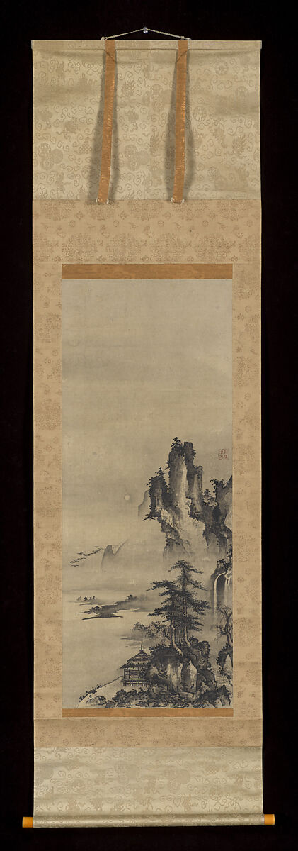 Landscapes of Autumn and Winter, Spurious seal of Tenshō Shūbun (Japanese, active 1414–before 1463), Diptych of hanging scrolls; ink and color on paper, Japan