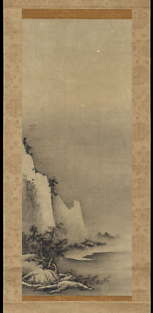 Landscapes of Autumn and Winter, Spurious seal of Tenshō Shūbun (Japanese, active 1414–before 1463), Diptych of hanging scrolls; ink and color on paper, Japan