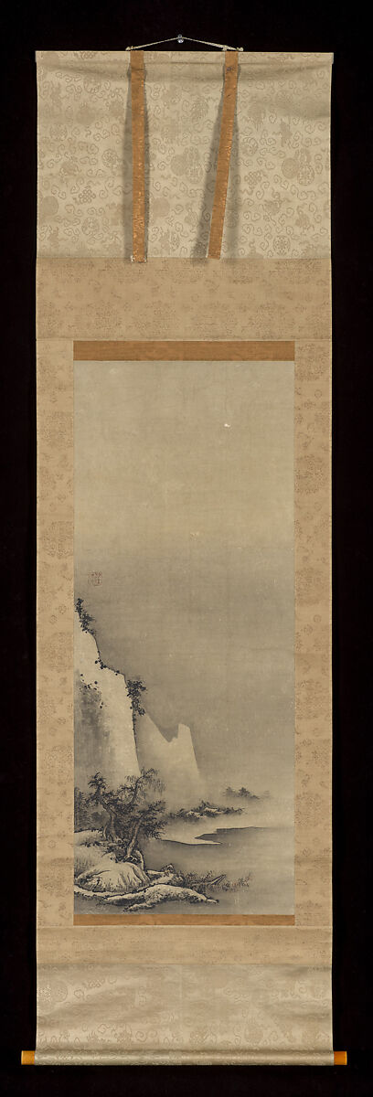Landscapes of Autumn and Winter, Spurious seal of Tenshō Shūbun (Japanese, active 1414–before 1463), Diptych of hanging scrolls; ink and color on paper, Japan