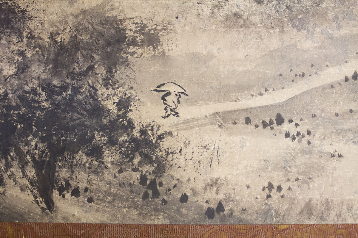 Rainy Landscape, Attributed to Sōami (Japanese, died 1525), Hanging scroll; ink on paper, Japan