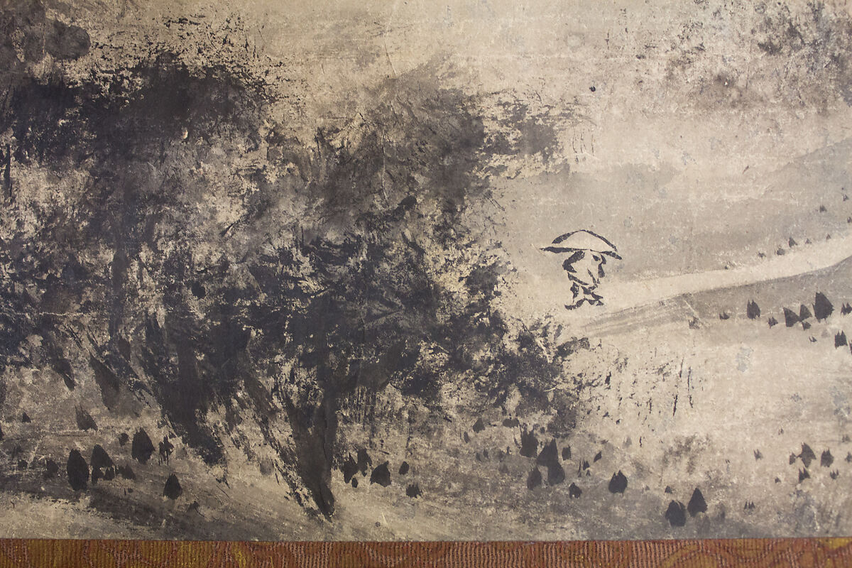 Rainy Landscape, Attributed to Sōami (Japanese, died 1525), Hanging scroll; ink on paper, Japan