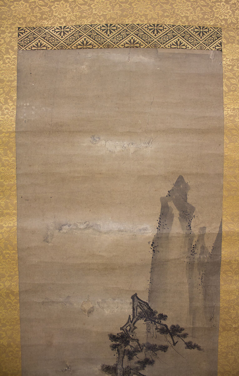 Pavilion on Mountain Stream, In the Style of Sesshū Tōyō 雪舟等楊 (Japanese, 1420–1506), Hanging scroll; ink on paper, Japan