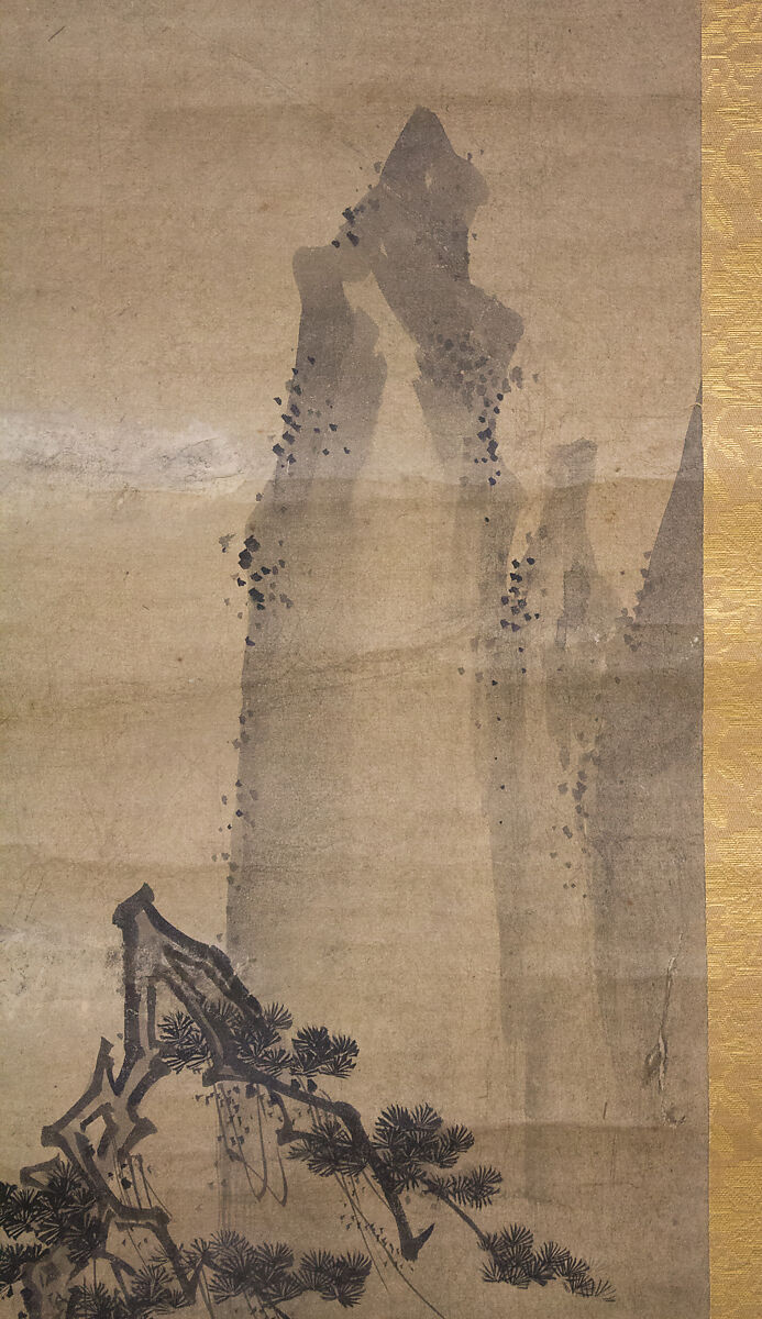 Pavilion on Mountain Stream, In the Style of Sesshū Tōyō 雪舟等楊 (Japanese, 1420–1506), Hanging scroll; ink on paper, Japan