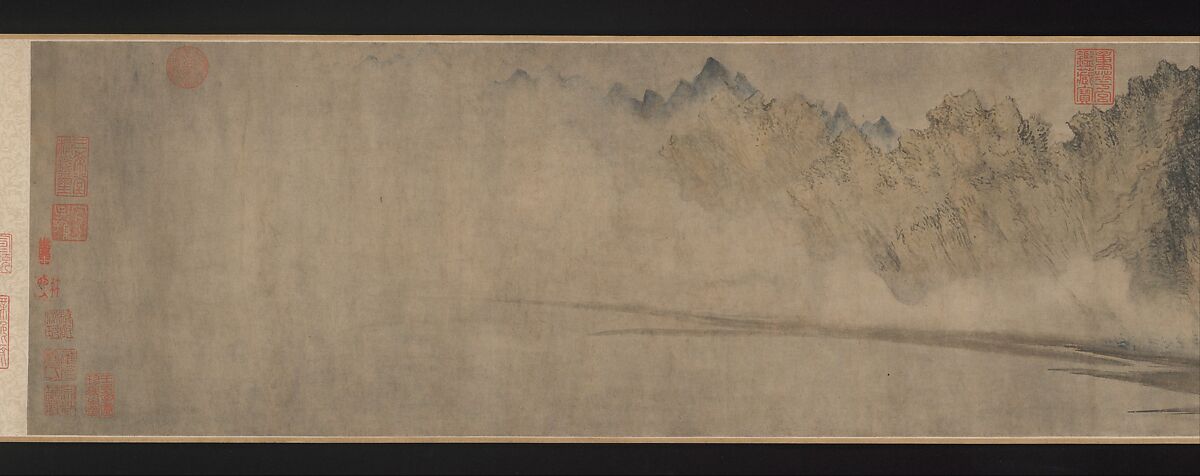 Cloudy Mountains, Fang Congyi (Chinese, ca. 1301–ca. 1392), Handscroll; ink and color on paper, China