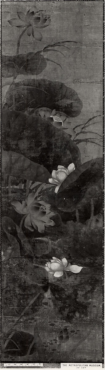 Tethered Hawks, After Soga Chokuan (Japanese, active ca. 1596–1615), Six-panel folding screen; ink and color on paper, Japan