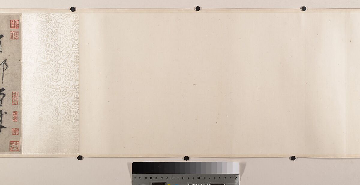 Poem on retirement, Song Ke (Chinese, 1327–1387), Handscroll; ink on gold-flecked paper, China