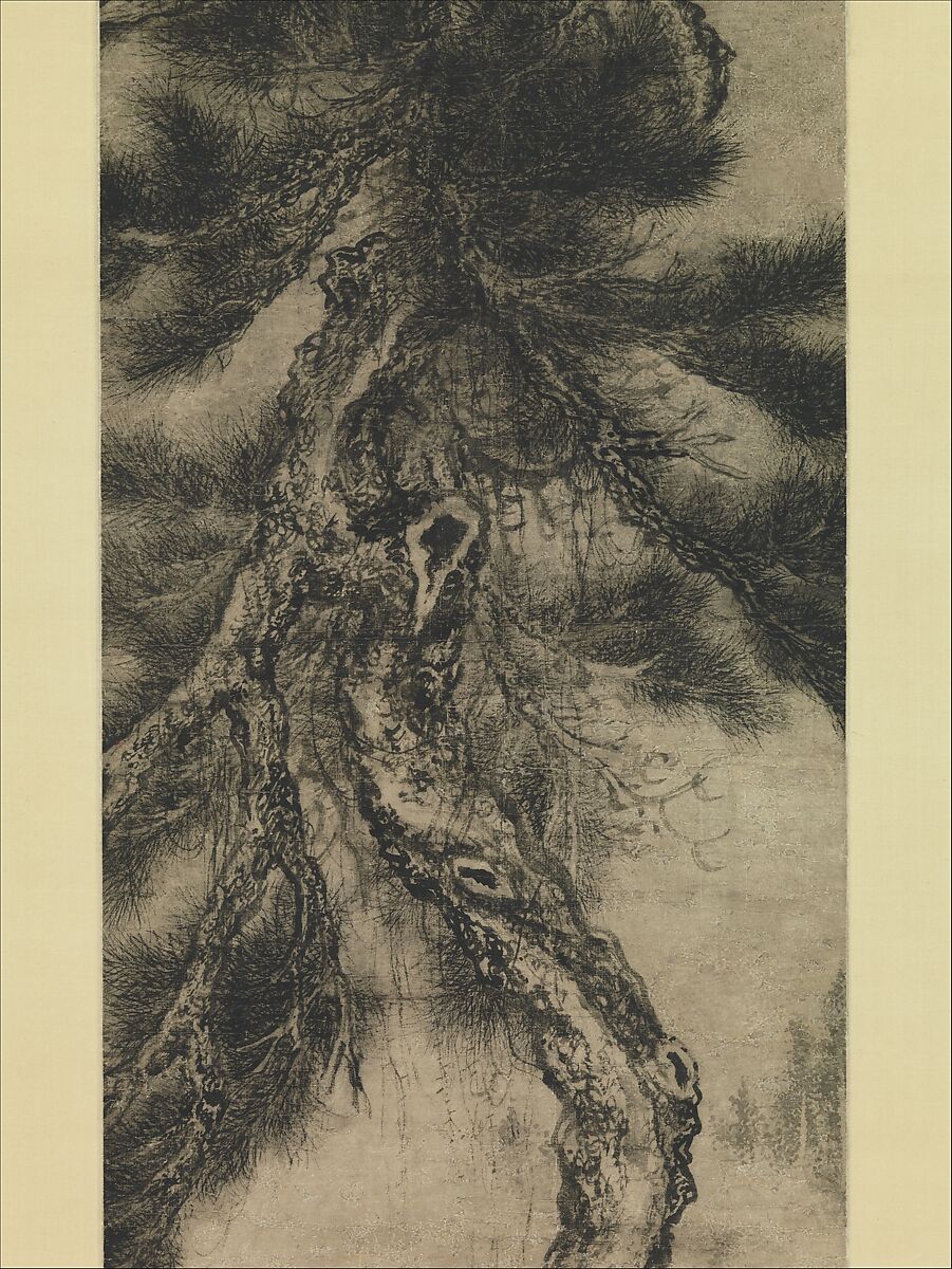 Dragon pine, Wu Boli (Chinese, active late 14th–early 15th century), Hanging scroll; ink on paper, China
