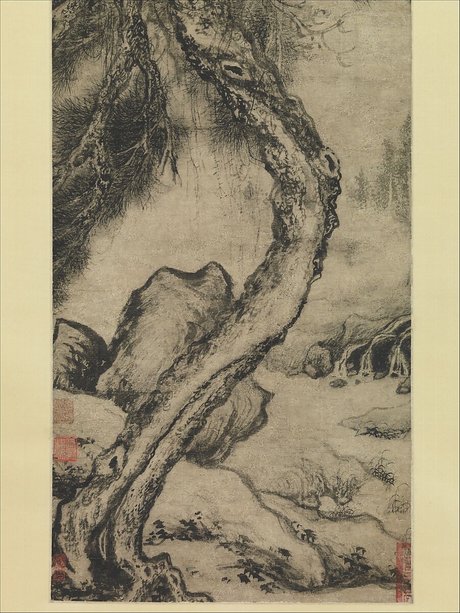 Dragon pine, Wu Boli (Chinese, active late 14th–early 15th century), Hanging scroll; ink on paper, China