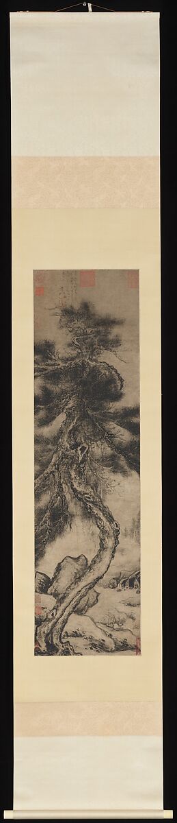 Dragon pine, Wu Boli (Chinese, active late 14th–early 15th century), Hanging scroll; ink on paper, China