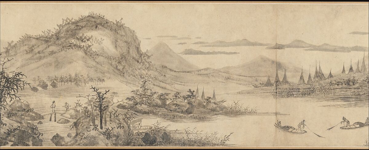 Joys of the Fisherman, Wang Fu (Chinese, 1362–1416), Handscroll; ink on paper, China