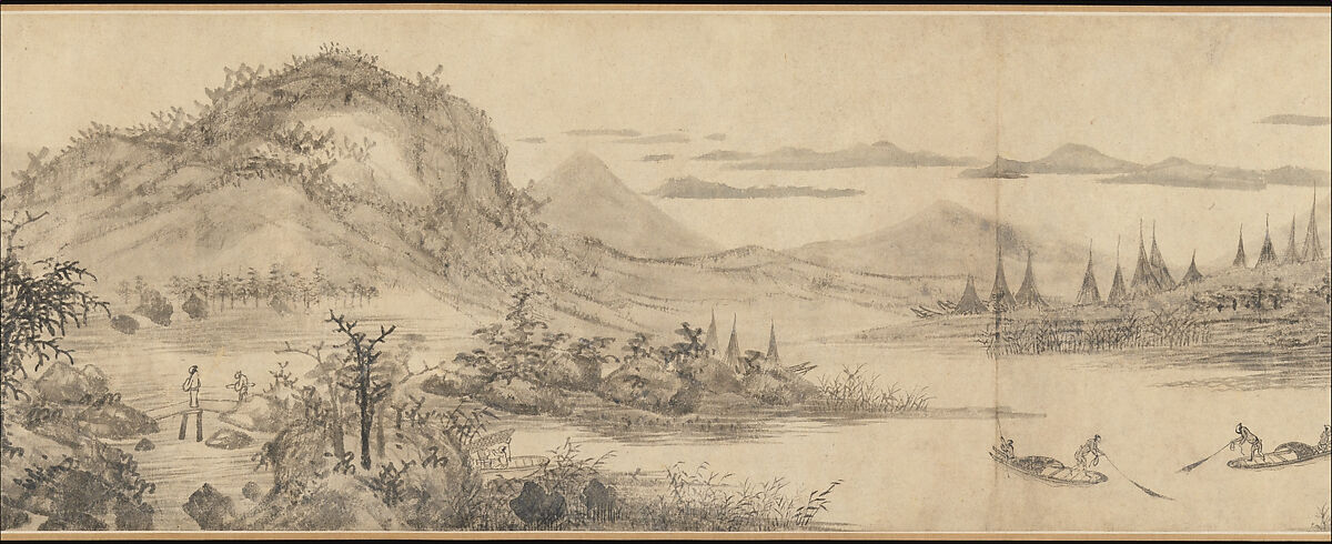 Joys of the Fisherman, Wang Fu (Chinese, 1362–1416), Handscroll; ink on paper, China 