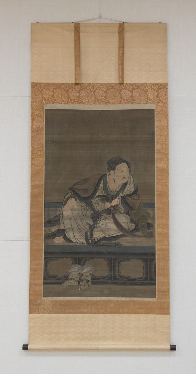 Portrait of Vimalakirti, Unidentified artist, Hanging scroll; ink and color on silk, China
