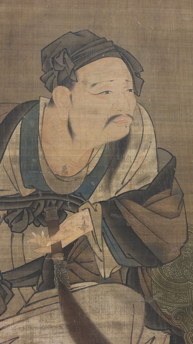 Portrait of Vimalakirti, Unidentified artist, Hanging scroll; ink and color on silk, China