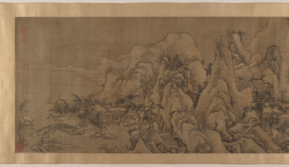 Landscape of the four seasons, Unidentified artist Chinese, active 15th century, Handscroll; ink and color on silk, China