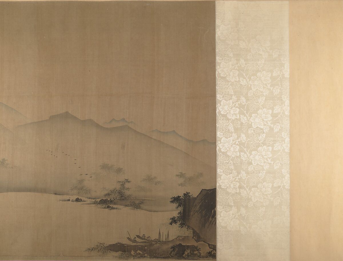 Second half of Ten Thousand Li of the Yangzi River, Unidentified artist  , fake signature of Xia Gui (active ca. 1195–1230), Handscroll; ink and color on silk, China