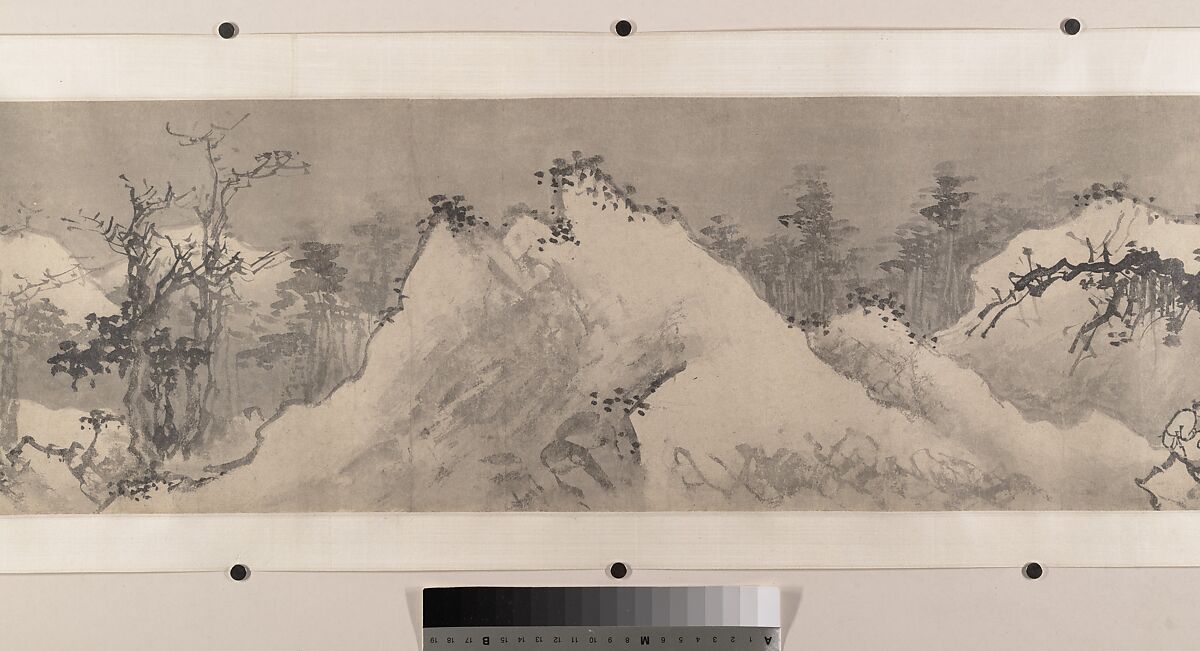 Winter landscape, Attributed to Jiang Song (Chinese, first half 16th century), Handscroll; ink and color on paper, China