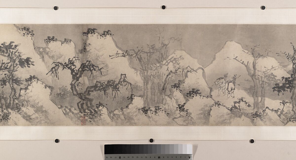 Winter landscape, Attributed to Jiang Song (Chinese, first half 16th century), Handscroll; ink and color on paper, China