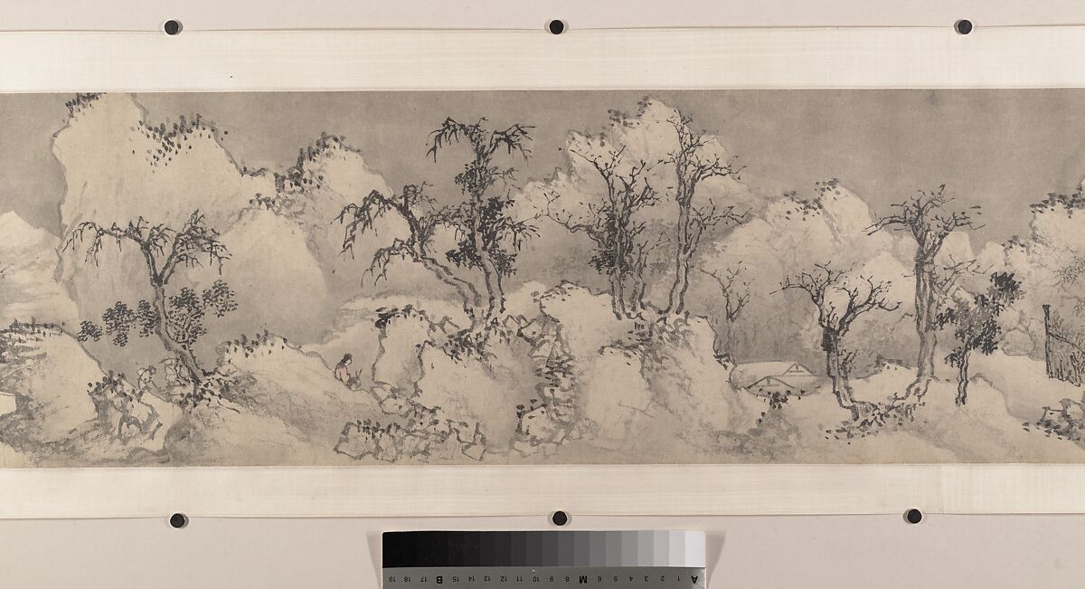Winter landscape, Attributed to Jiang Song (Chinese, first half 16th century), Handscroll; ink and color on paper, China