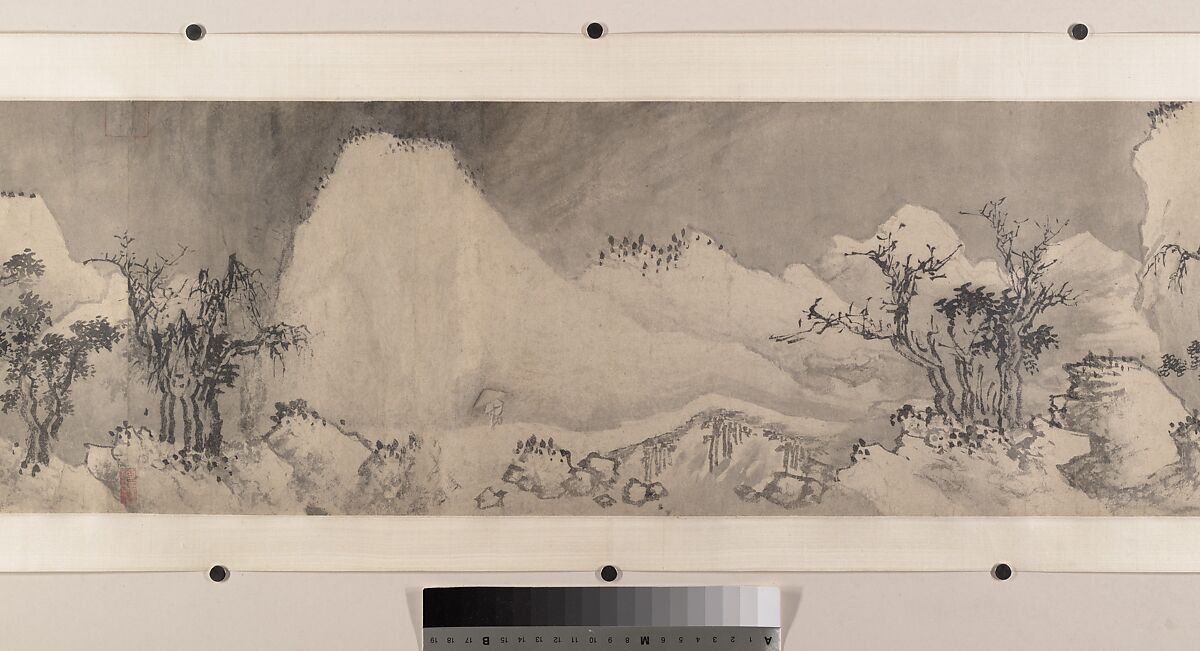 Winter landscape, Attributed to Jiang Song (Chinese, first half 16th century), Handscroll; ink and color on paper, China