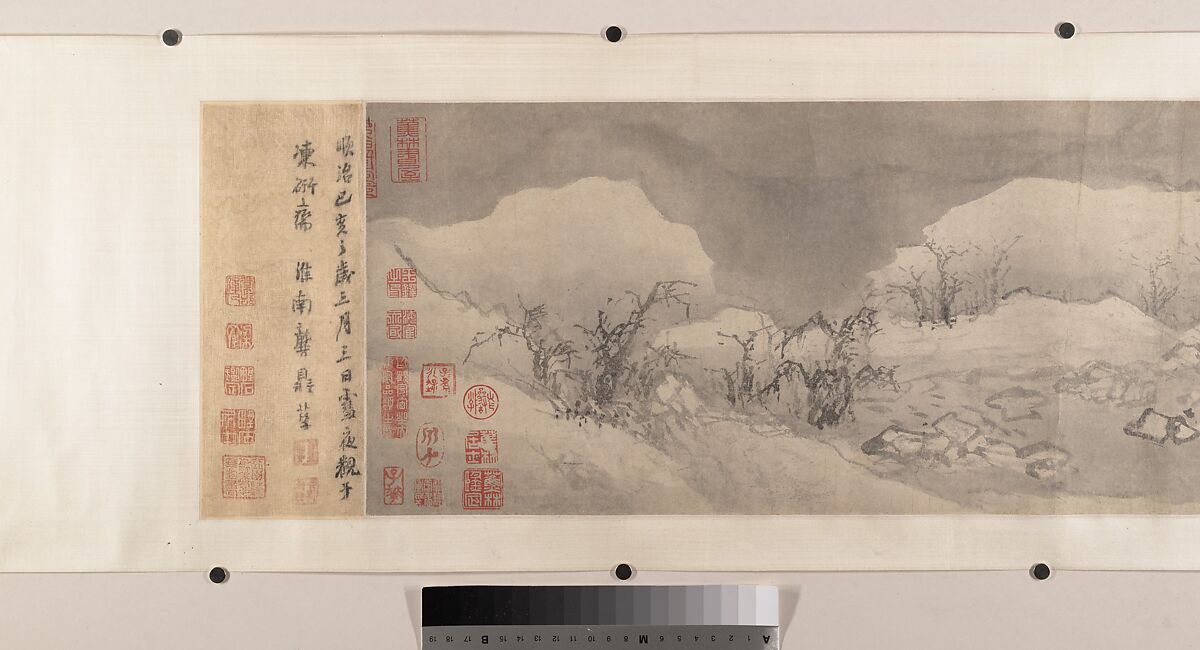 Winter landscape, Attributed to Jiang Song (Chinese, first half 16th century), Handscroll; ink and color on paper, China
