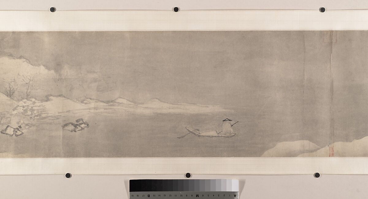 Winter landscape, Attributed to Jiang Song (Chinese, first half 16th century), Handscroll; ink and color on paper, China