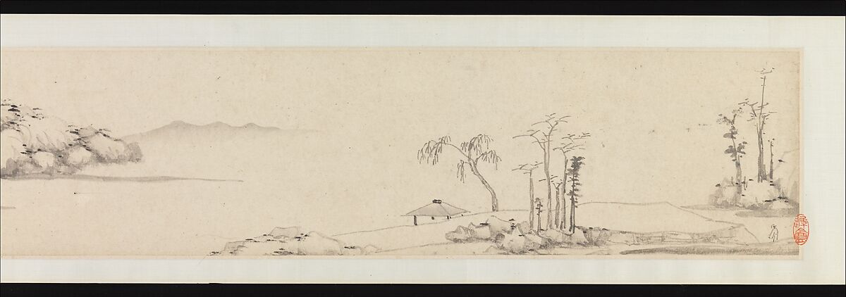 Autumn Colors among Streams and Mountains, Shen Zhou (Chinese, 1427–1509), Handscroll; ink on paper, China