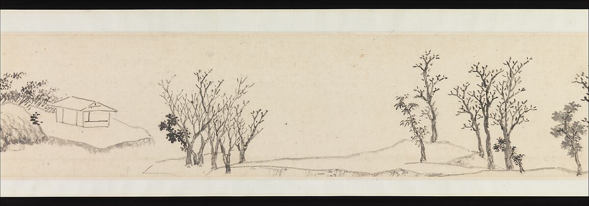 Autumn Colors among Streams and Mountains, Shen Zhou (Chinese, 1427–1509), Handscroll; ink on paper, China