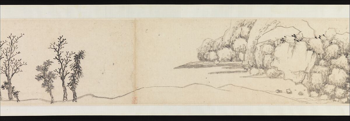 Autumn Colors among Streams and Mountains, Shen Zhou (Chinese, 1427–1509), Handscroll; ink on paper, China