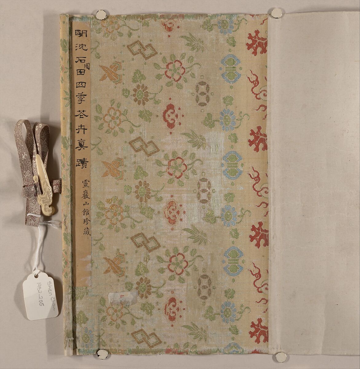 Flowers of the Four Seasons, Shen Zhou (Chinese, 1427–1509), Handscroll; ink and color on paper, China