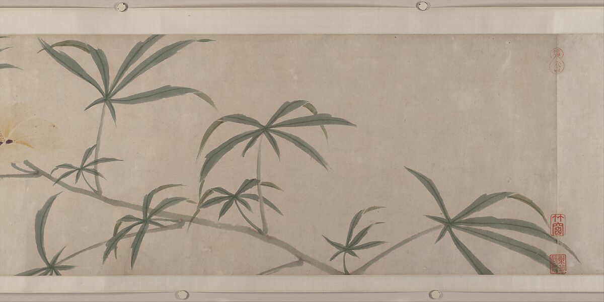 Flowers of the Four Seasons, Shen Zhou (Chinese, 1427–1509), Handscroll; ink and color on paper, China
