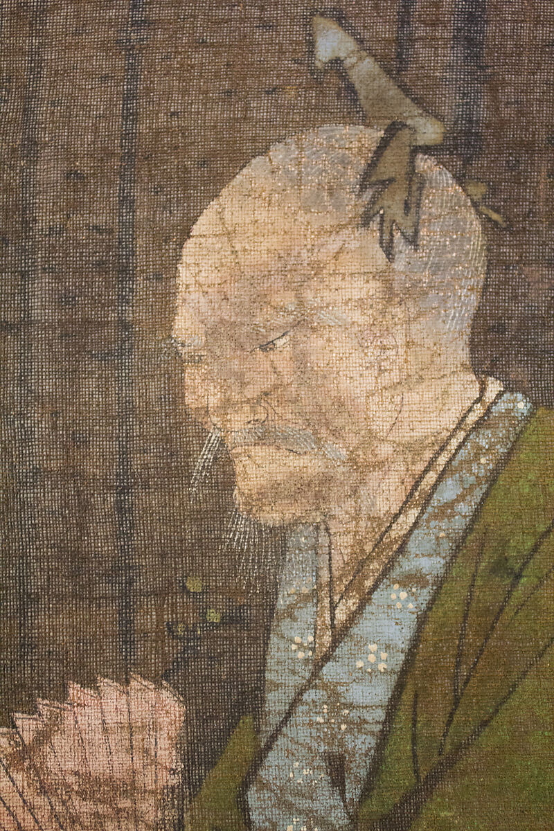 Seven Sages of the Bamboo Grove, Hanging scroll; ink and color on silk, Japan