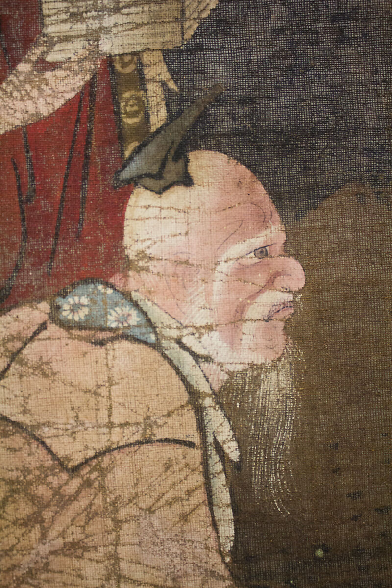 Seven Sages of the Bamboo Grove, Hanging scroll; ink and color on silk, Japan