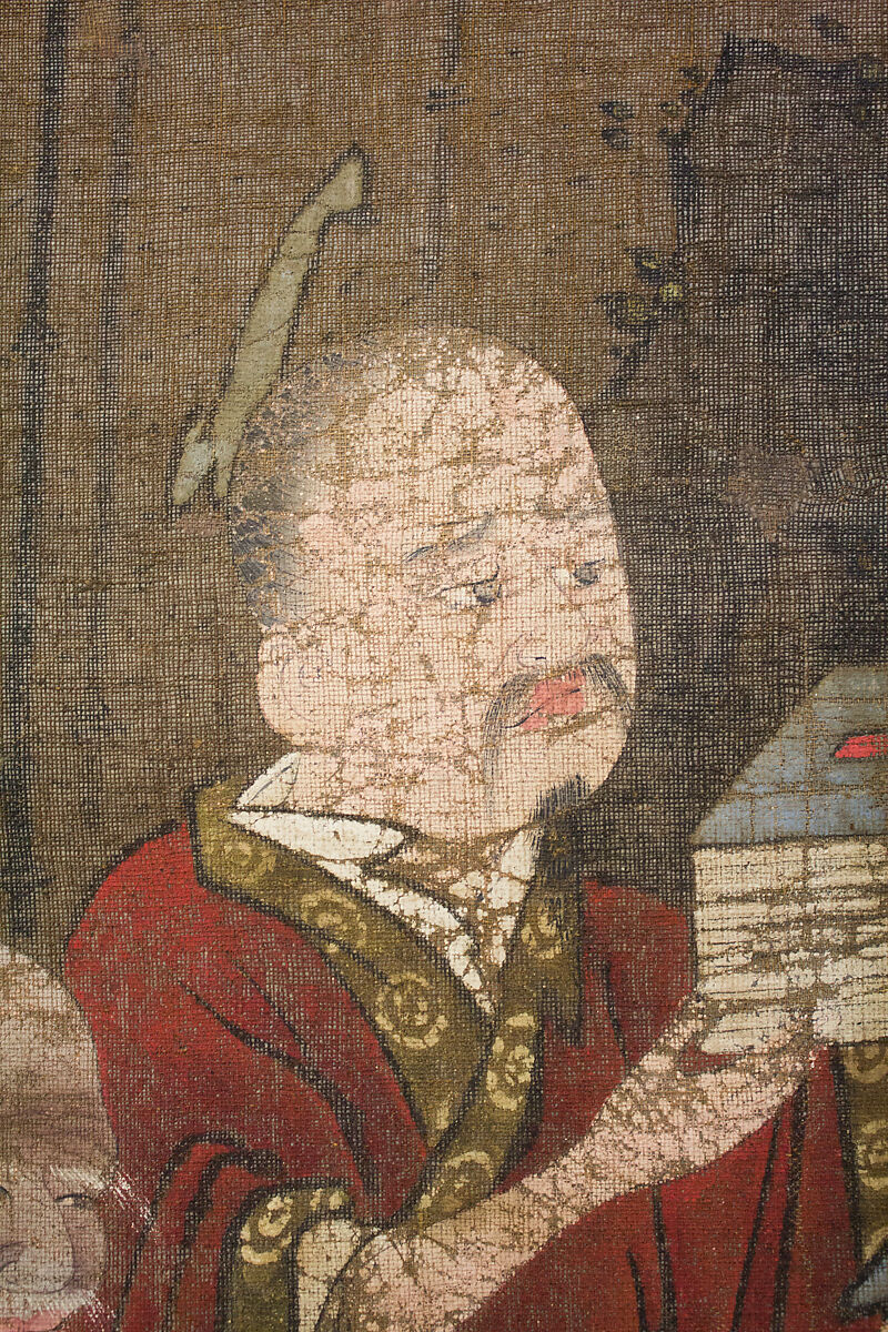 Seven Sages of the Bamboo Grove, Hanging scroll; ink and color on silk, Japan