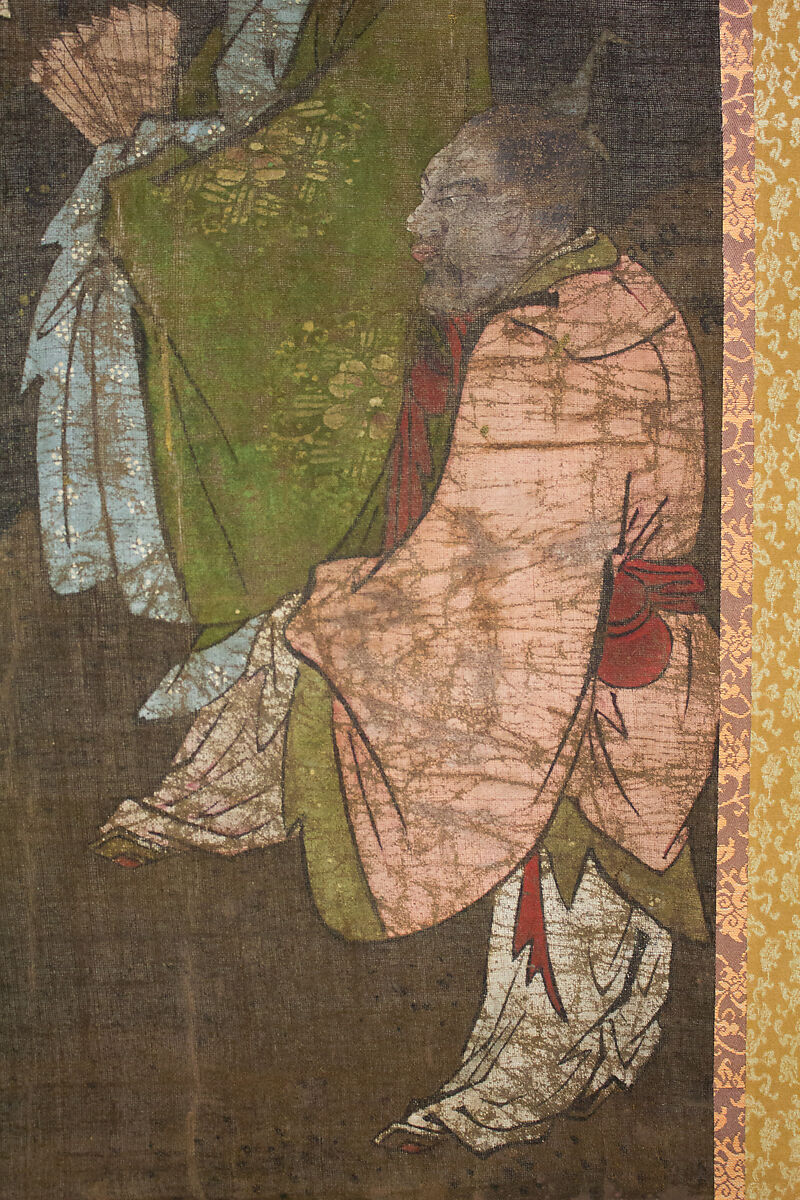 Seven Sages of the Bamboo Grove, Hanging scroll; ink and color on silk, Japan