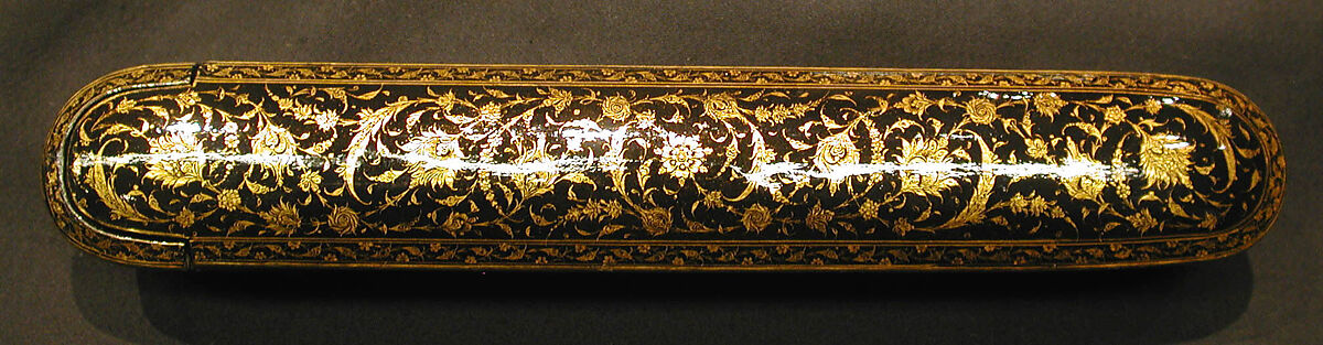 Pen Box (Qalamdan), Papier-maché; painted, gilded, and lacquered