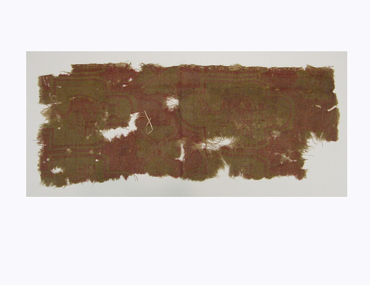 Textile Fragment, Wool; samite weave 