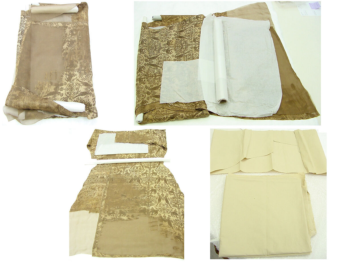 Riding Coat, Silk; weft-faced compound twill (samite)