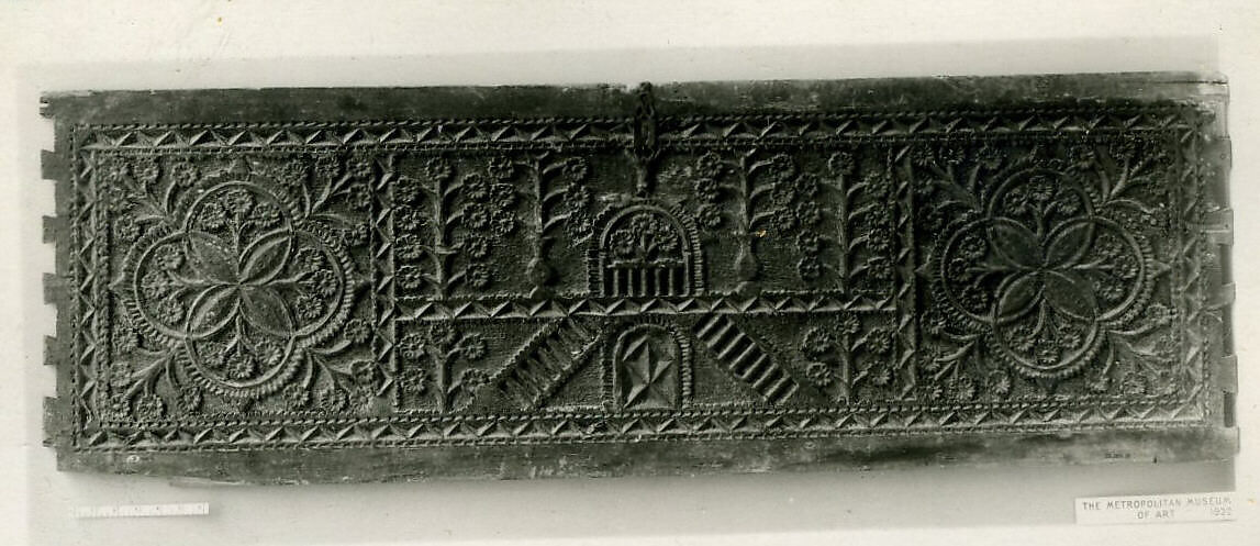 Chest Front, Wood; carved