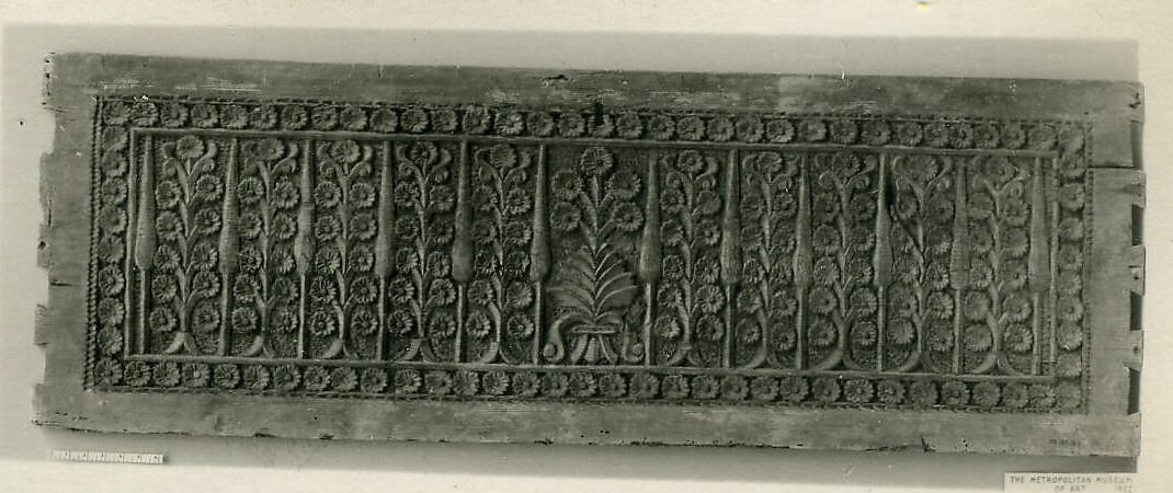Chest Front, Wood (walnut);  carved 