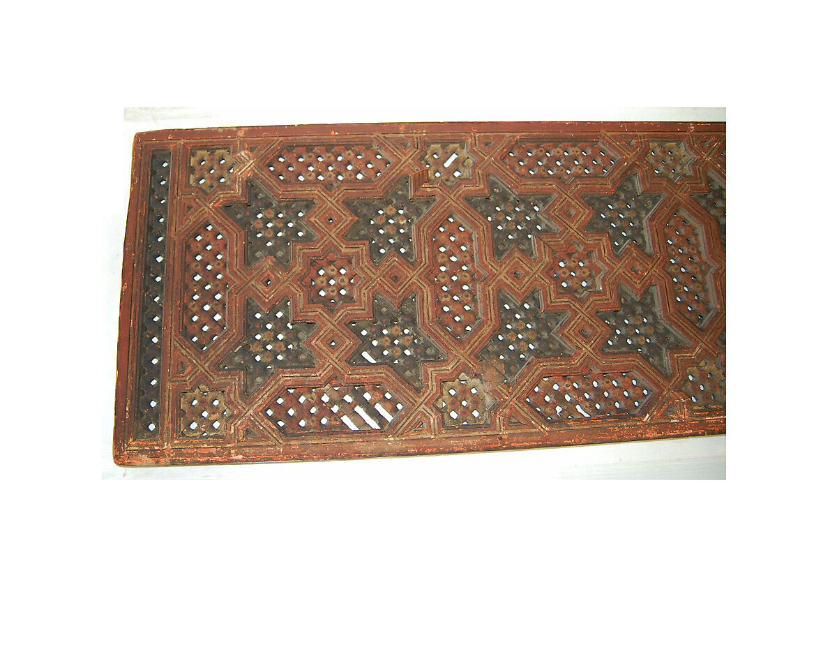Screen, Wood; turned, carved, and painted