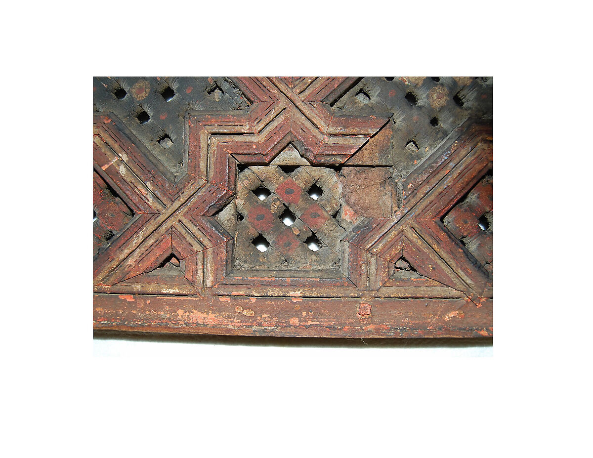Screen, Wood; turned, carved, and painted