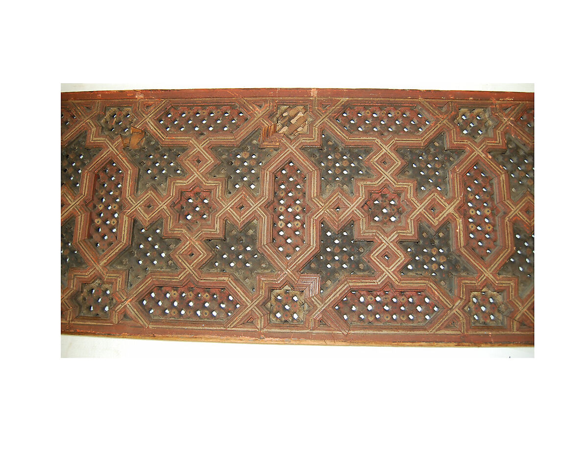 Screen, Wood; turned, carved, and painted