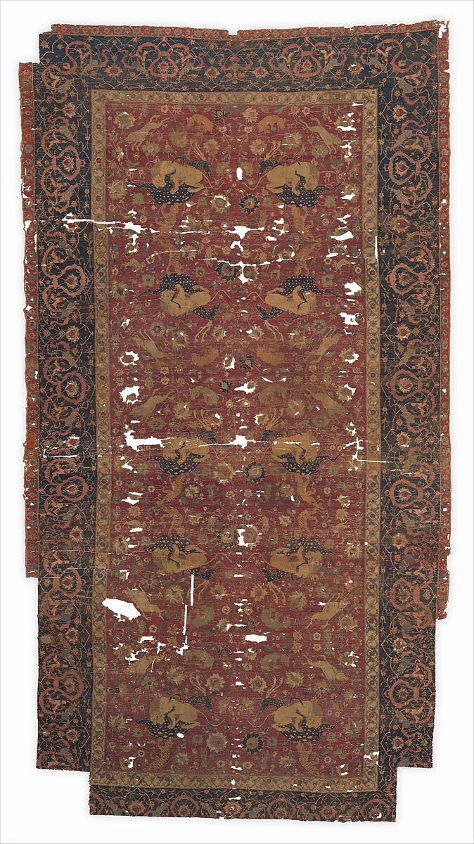 Sitara, Interior Door Curtain of the Ka'ba, Sultan Abdülhamid II (r. 1876–1909), Silk; embroidered with heavy silver and silver-gilt thread with additional colored silk panels