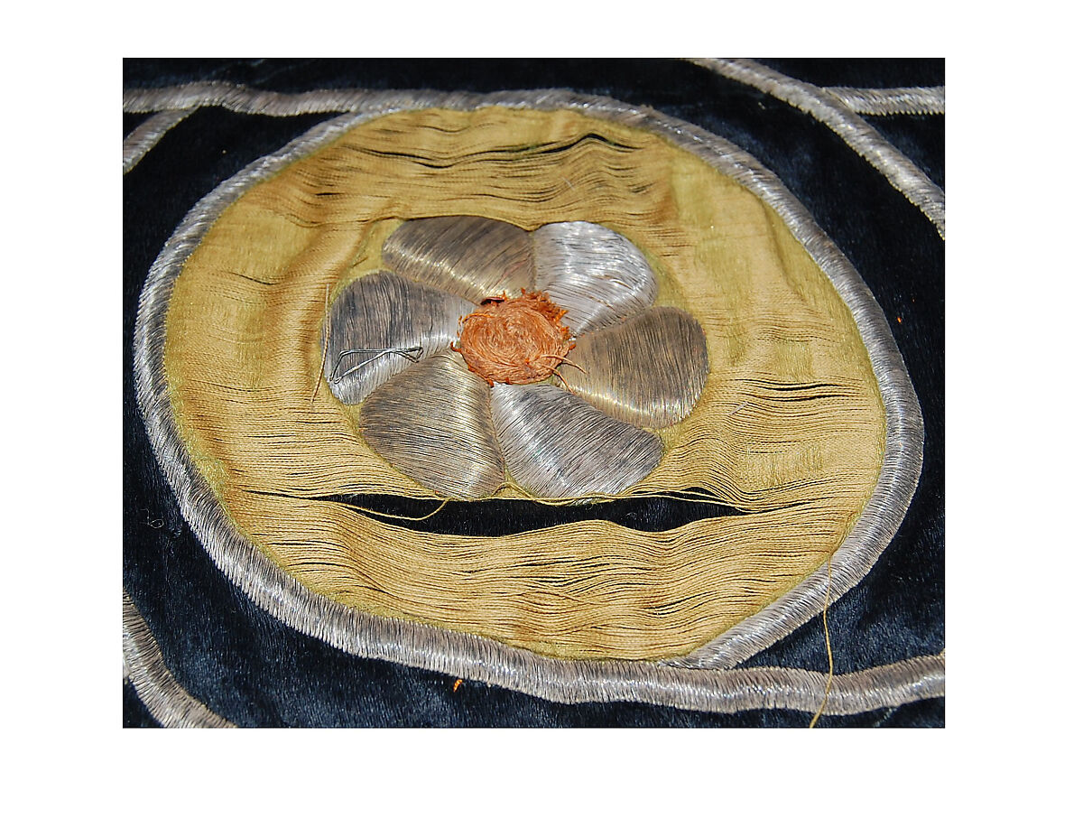 Sitara, Interior Door Curtain of the Ka'ba, Sultan Abdülhamid II (r. 1876–1909), Silk; embroidered with heavy silver and silver-gilt thread with additional colored silk panels